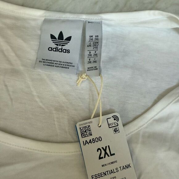 Adidas Men's Originals Essentials Logo Trefoil Tank Top 100% cotton size XXL NWT - Picture 4 of 6